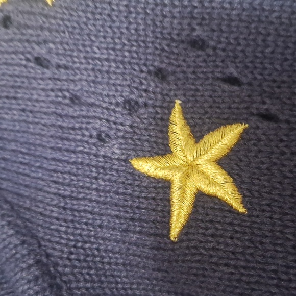 Alfred Dunner Crew Neck Sweater Festive Sailing Design-L-Stars Flags Embroidery - Picture 7 of 7